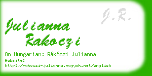 julianna rakoczi business card