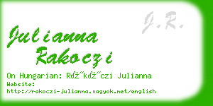 julianna rakoczi business card